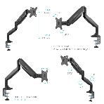 Кронштейн ONKRON G100 для монитора 13'-32' настольный, черный, фото34