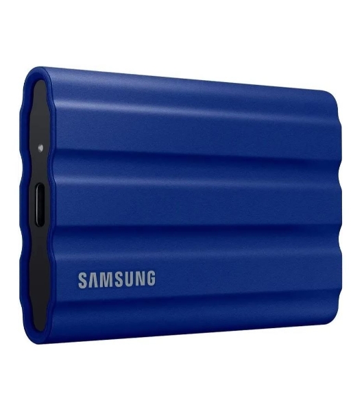 Внешний SSD Samsung T7 Shield, 2TB, USB 3.2 Gen 2 Type-C, R/W 1050/1000, синий