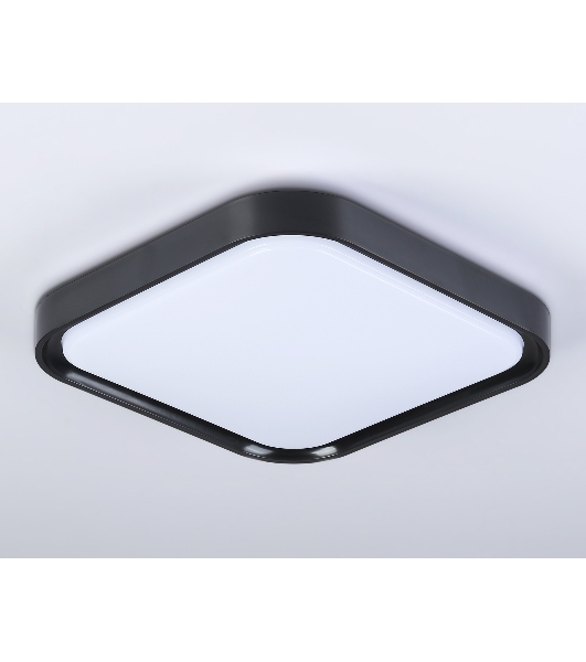 Потолочный светодиодный светильник Ambrella light FZ1268 BK черный 27W 5000K 350*350*60 (Без ПДУ)