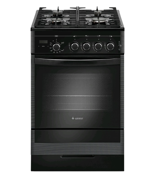Плита газовая Gefest ПГ 5500-03 0044 черный, конфорок 4 шт, духовка 52 л, 50 см x 85 см x 58.5 см