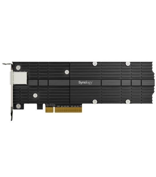 Сетевая карта Synology M.2 SSD-NVME adapter M.2 2110/2080,2 slots m.2 key, 10 Gigabit port RJ-45, PCIe 3.0 x8 adapter (FH bracket)'