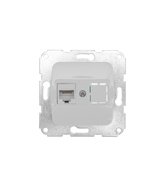 Розетка компьютерная Kranz RJ45 DEA с/у мех. белый