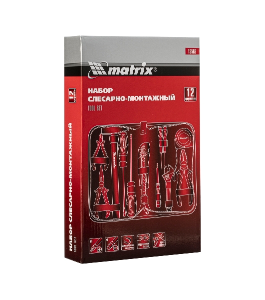 Набор инструментов Matrix набор слесарно-монтажный 12 пред.