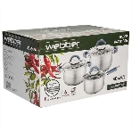 Набор посуды WEBBER BE-634/6 ( 2,1л.,3л.,4л.), фото5