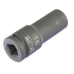 Головка ударная удлиненная шестигранная Stels 16 мм, 1/2', CrMo, фото 1