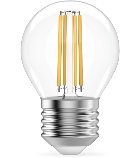 Лампа филам. Gauss Filament 12Вт цок.:E27 шар св.свеч.бел.теп. (упак.:10шт) (52212)