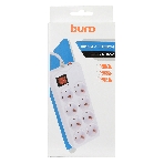 Сетевой фильтр Buro 800SH-1.8-W 1.8 м, 8 розеток, белый, коробка, фото5