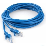 Патч-корд CCA light UTP Гарнизон PC-UTP-5e-5-B cat.5e, 5м, литой, многожильный синий, фото 1