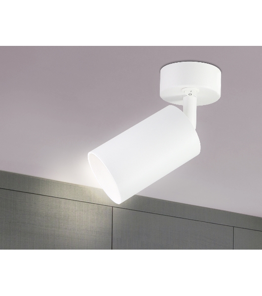 Накладной спот с выключателем Ambrella light TA126 WH белый GU10 max 12W D70*164*D55
