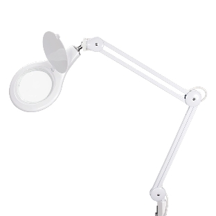 Лупа на струбцине Rexant, круглая, 5D, с подсветкой 108 LED, белая