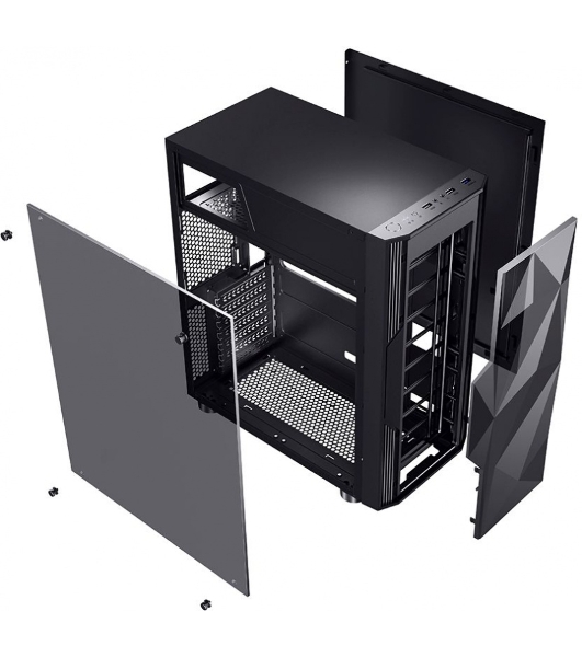 Компьютерный корпус Aerocool/Formula F-3401 (V1) черный без БП ATX 3x120мм 2xUSB 2.0 1xUSB 3.0 audio bott PSU