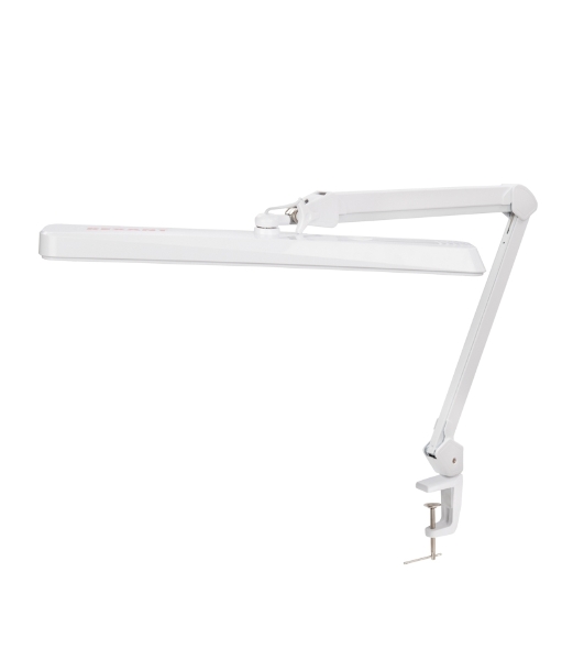 Лампа настольная бестеневая на струбцине Rexant ECO light, 324 SMD LED с диммером, теплый/холодный цвет свечения, белая