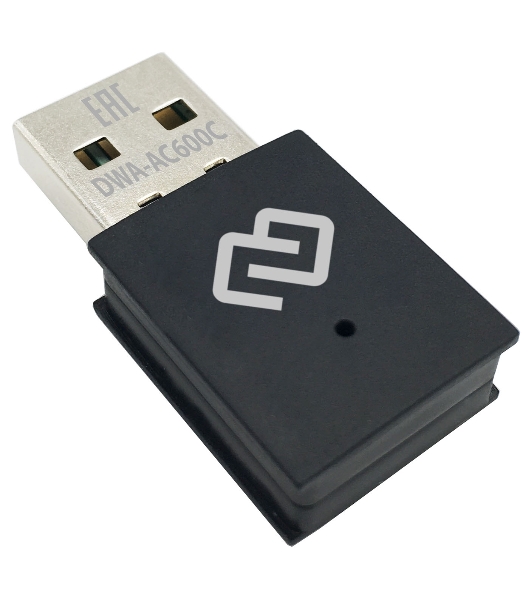 Сетевой адаптер WiFi Digma DWA-AC600C AC600 USB 2.0 (ант.внутр.) 1ант. (упак.:1шт)