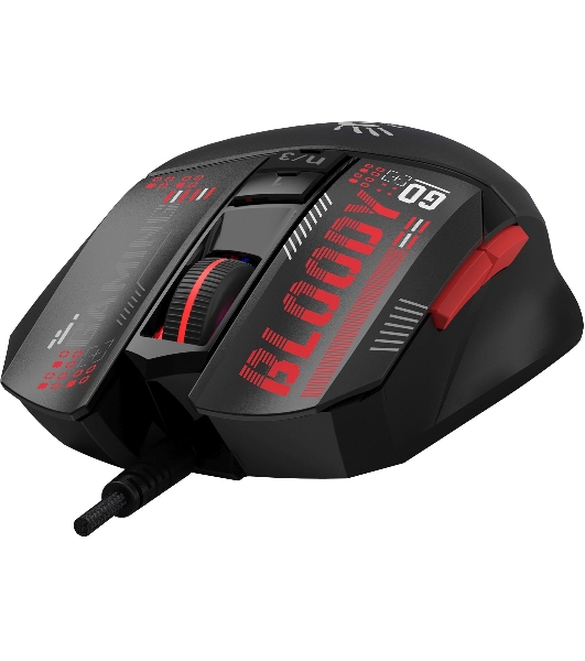 Мышь проводная A4Tech Bloody W60 Max Mini черный, 12000 dpi, USB, кнопки - 9