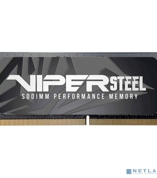 Оперативная память Patriot Viper Steel, DDR4, 8GB (1x8GB), 3200MHz, CL22, с радиатором, черный, SO-DIMM