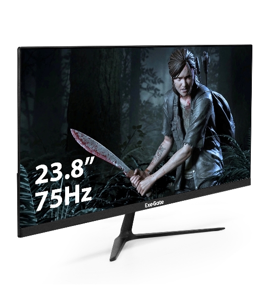 Монитор 23.8' ExeGate SmartView EP2407TA IPS 1920x1080, 75 Гц, 5 мс, 16:9, 250 кд/м2, 1xHDMI, 1xDP, 1xVGA, 1x3.5 мм, черный