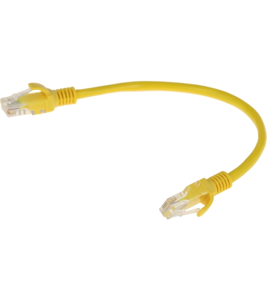 Патч-корд Premier PP12-0.25M/Y 1000Гбит/с UTP 4 пары cat.5E CCA molded 0.25м желтый RJ-45 (m)-RJ-45 (m)