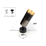 Насадка для корпуса светильника N6131 PBK черный полированный D60*H25mm Out10mm MR16, фото 1