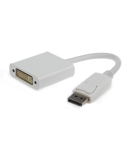 Переходник DisplayPort - DVI Cablexpert A-DPM-DVIF-002-W, 20M/19F, белый, пакет