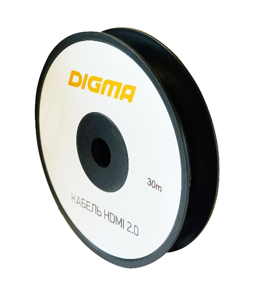 Кабель аудио-видео Digma HDMI 2.0 AOC HDMI (m)/HDMI (m) 30м. позолоченные контакты черный