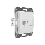 Розетка компьютерная Kranz RJ45 DEA с/у мех. белый, фото 1