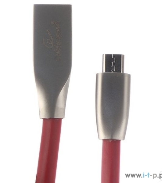 Кабель USB2.0 Cablexpert CC-G-mUSB01R-1M, AM/microB, серия Gold, длина 1м, красный, блистер