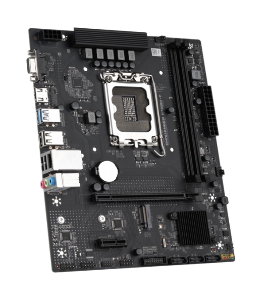 Материнская плата Maxsun Challenger B760M-F, LGA 1700, Intel B760, 2xDDR4, 3xSATA III, 2xM.2, 1xPCIe 4.0 x16, 1xHDMI, 1xVGA, 1xRJ-45 1Gb LAN, 2xUSB 3.2 Gen 1, 4xUSB 2.0, 3x3.5 мм, 5.1, mATX