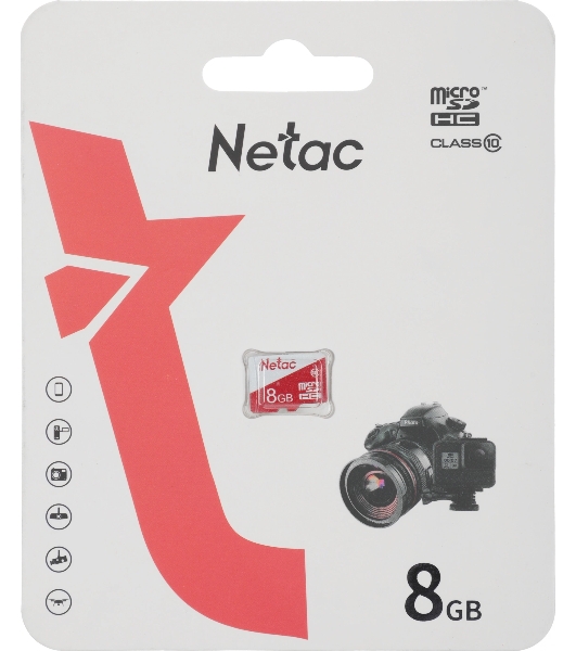 Флеш карта Netac P500 ECO MicroSDHC 8Gb C10 NT02P500ECO-008G-S
