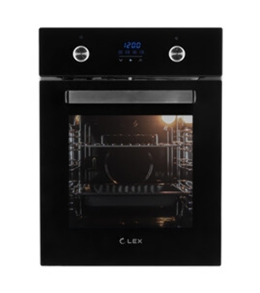 Духовой шкаф LEX EDP 4590 BL Matt Editionобъем 55л, LED таймер, 9 функций, встраиваемый