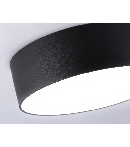 Потолочный светодиодный светильник Ambrella light FV5522 BK черный LED 26W 4200K D220*58 (Без ПДУ)