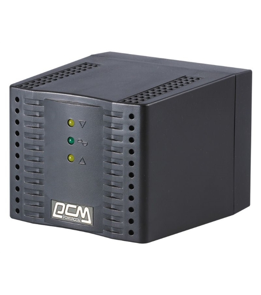 Стабилизатор напряжения Powercom Voltage Regulator, 3000VA, Black, Schuko