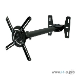 Кронштейн Wize WPB-B черный Потолочные, Макс. крепежное расстояние 260х260, макс. вес нагрузки 12 кг, Наклон,поворот °+/-15, расстояние от стены/потолка 43-64 см, фото2