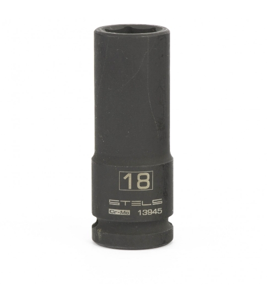 Головка ударная удлиненная шестигранная Stels 18 мм, 1/2', CrMo
