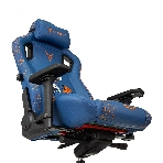 Кресло игровое Knight Craft Dragon синий эко.кожа крестов. металл, фото11