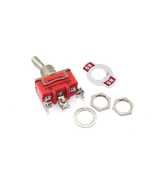 Тумблер E-TEN1121, 250V, 15А, 3 контакта, клеммы под винт, ON-ON