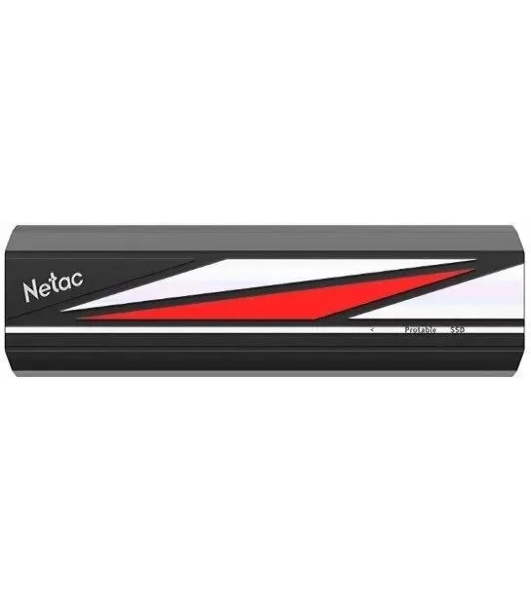 Внешний SSD Netac ZX20L, 2TB, USB 3.2 Gen 2 Type-C, R/W 2000/1800, черный/красный
