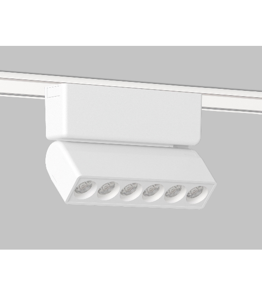 Светильник трековый светодиодный GV1468 WH белый IP20 6W 4200K 48V 24° 122*26*80