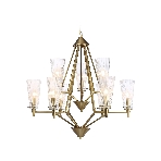 Светильник Ambrella light TR3233/6+3 BS/FR латунь/белый матовый E14*9 max 40W D730*720, фото8