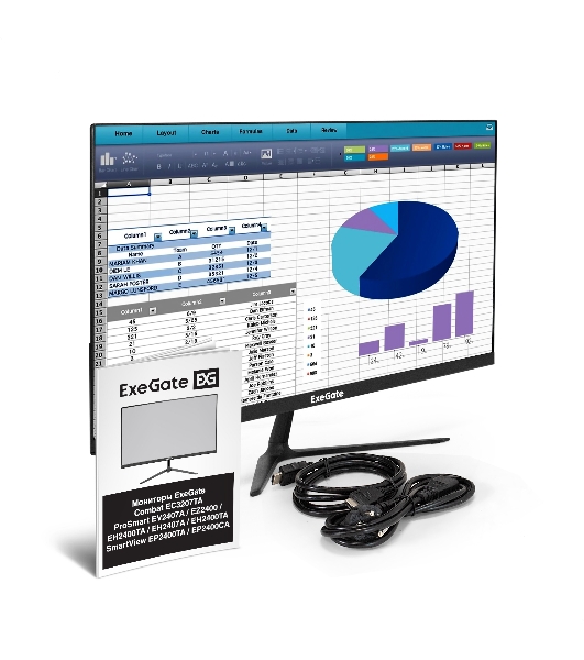 Монитор LCD ExeGate 23.8' EP2400TA черный IPS 1920x1080 100Hz 5ms 16:9 250cd 1000:1 178/178 D-Sub HDMI2.0 DisplayPort AudioOut встроенный БП FreeSync Flicker-free VESA EX300349RUS