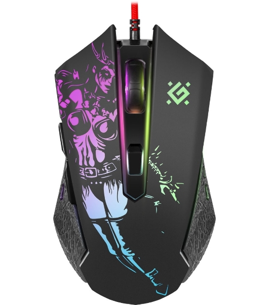 Мышь проводная Defender Sin'Sister GM-933 черный, 7200 dpi, USB, кнопки - 6