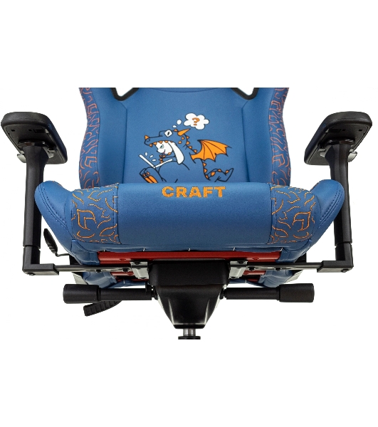 Кресло игровое Knight Craft Dragon синий эко.кожа крестов. металл