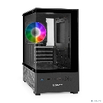 Компьютерный корпус Minitower ExeGate i3 SEA (mATX, без БП, 1*USB+1*USB 3.0, HD аудио, черный, 1 вент. 12см с RGb подсветкой, передняя и боковая панели - закаленное стекло), фото13