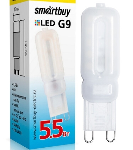 Светодиодная (LED) Лампа Smartbuy-G9-2W/3000/G9