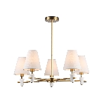 Люстра Ambrella light LH75044/5 BS/WH латунь/белый E14*5 max 40W D700*580, фото8