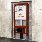 Инсталляция BAU PRO для подвесного унитаза, клавиша смыва BAU Hotel для инсталляции, белый глянец, фото5