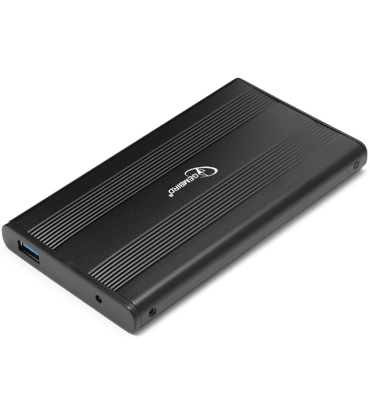 Внешний корпус 2.5' Gembird EE2-U3S-5, черный, USB 3.0, SATA, металл