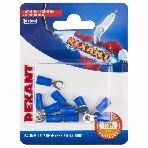 Наконечник кольцевой Rexant изолированный, ø4.3мм, 1.5-2.5мм², НКи 2.5-4/НКи2-4/RVS2-4, синий, в упак. 10 шт., фото 1