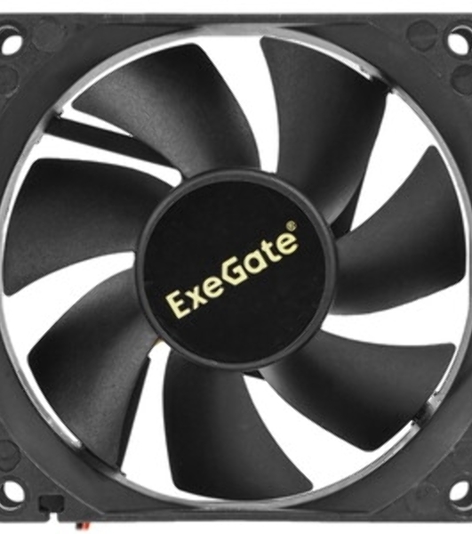 Вентилятор для корпуса ExeGate ExtraSilent ES08025H3P черный, 80 мм, 2000 об/мин, 19 дБ, 3 pin