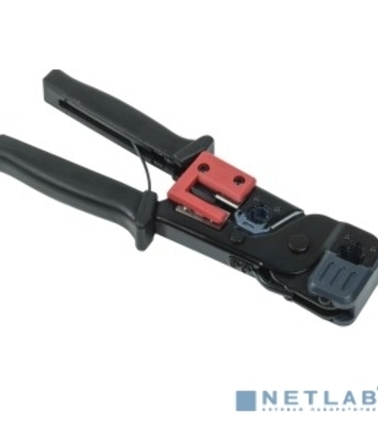 Инструмент обжим RJ-45/12/11 без храп. мех. черный/красный ITK TM1-B10V
