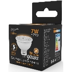 Лампа светодиодная Gauss Black 7Вт цок.:GU5.3 рефлек. 220B 3000K св.свеч.бел.теп. MR16 (упак.:10шт) (101505107), фото6
